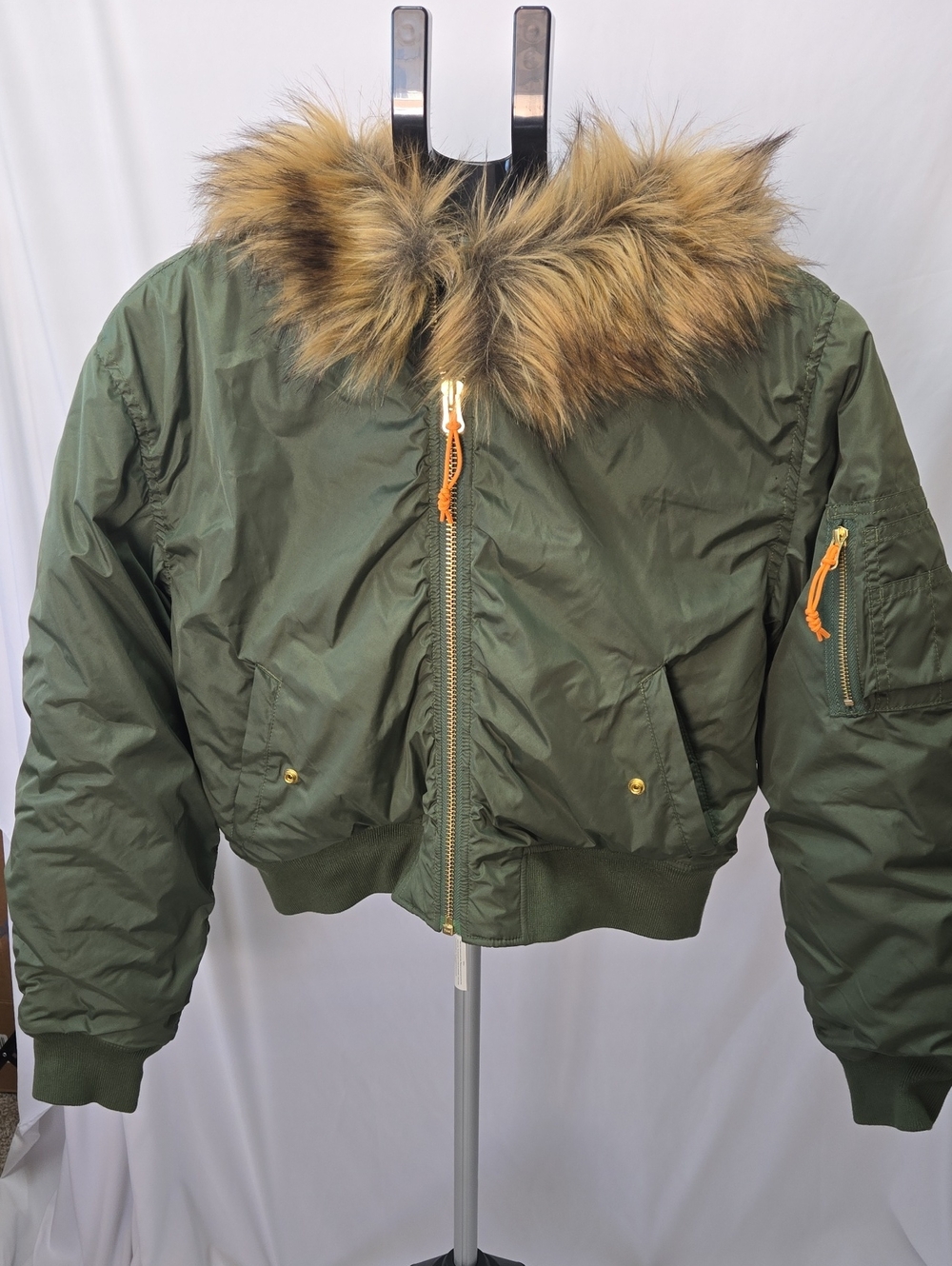 J. Crew Bomber Jacket with Faux Fur Trim